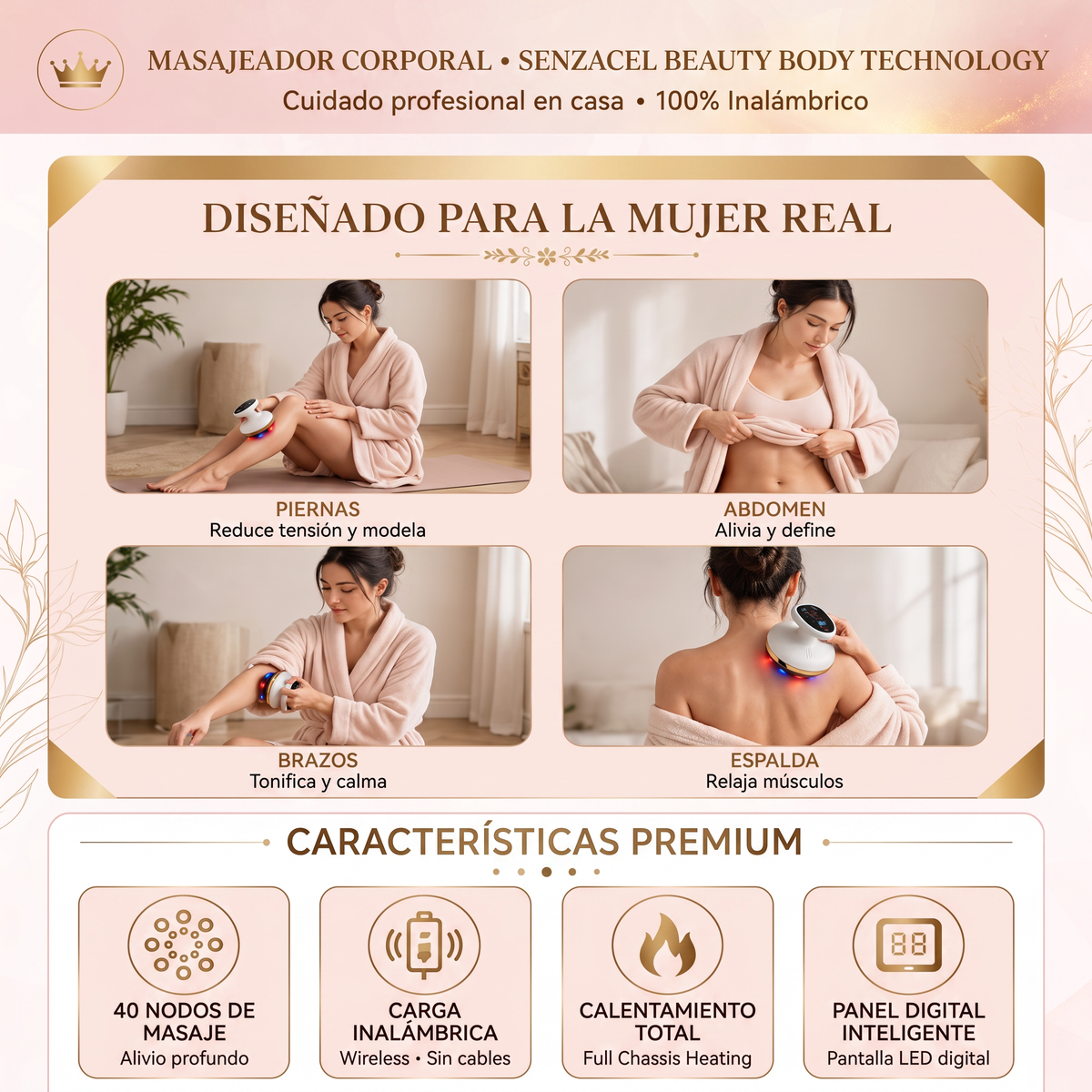 SENZACEL Dispositivo de Cuidado y Drenaje Corporal